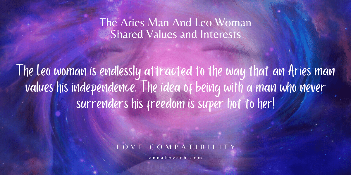 aries man leo woman shared values